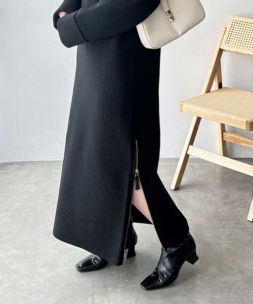 「GeeRA」 ニットワンピース X-LARGE チャコール レディース_画像5