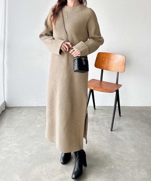 「GeeRA」 ニットワンピース X-LARGE チャコール レディース_画像7