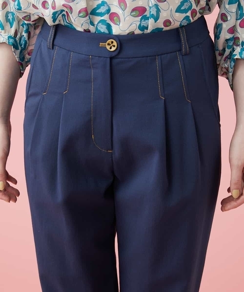 「Jocomomola」 パンツ 42 ネイビー レディース_画像4