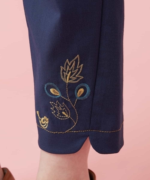 「Jocomomola」 パンツ 42 ネイビー レディース_画像8