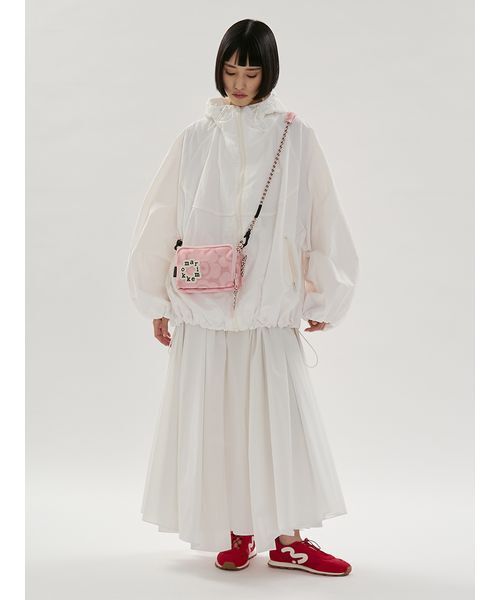 emmi ワンピース ギャザーフォルムナイロンワンピース : ZOZOTOWN