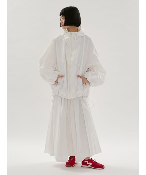 emmi ワンピース ギャザーフォルムナイロンワンピース : ZOZOTOWN