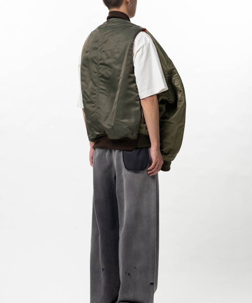 ma1 ma-1 「MIHARAYASUHIRO/ミハラヤスヒロ」BACK VEST BOMBER JACKET メンズの画像