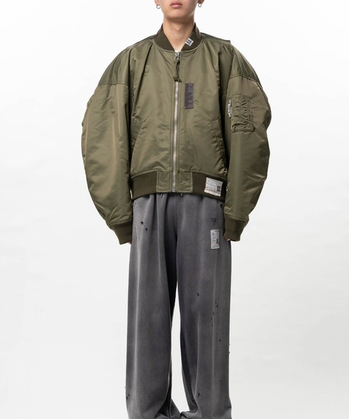 ma1 ma-1 「MIHARAYASUHIRO/ミハラヤスヒロ」BACK VEST BOMBER JACKET メンズの画像