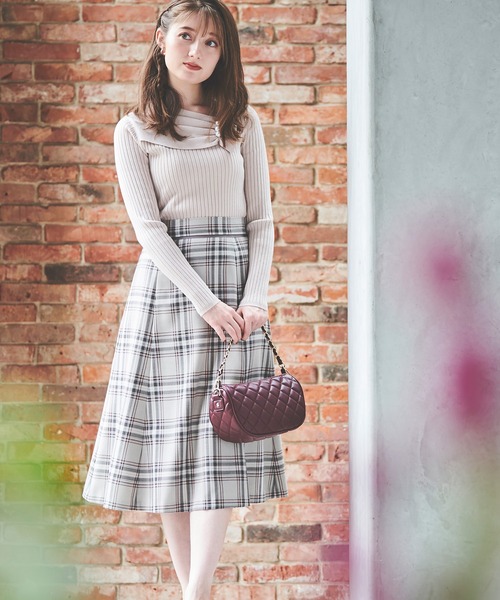 「LAISSE PASSE」 長袖ニット MEDIUM ワイン レディース_画像4