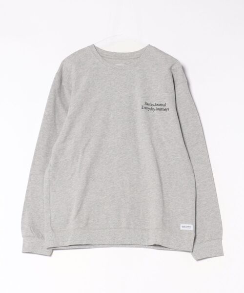 トレーナー スウェット CREW / BANKS JOURNAL(バンクスジャーナル)スタンダードシルエットプリント長袖クルーネックスウェットトレーナ