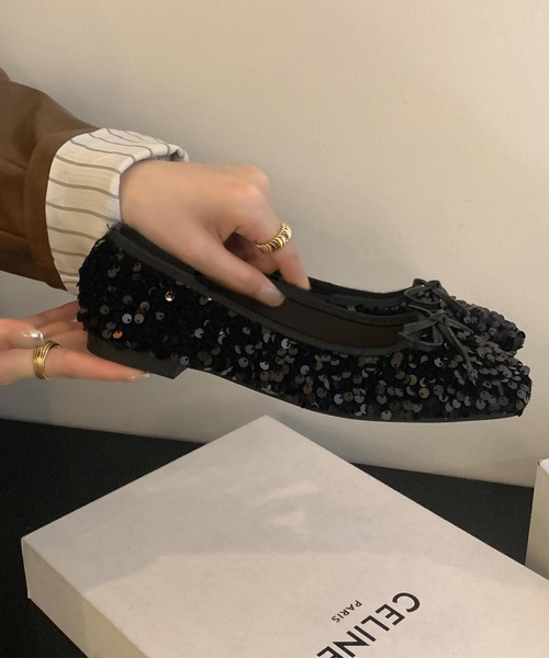 「SHEPP」 フラットパンプス 40 シルバー レディース_画像3