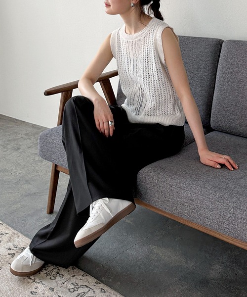 「feepur」 スラックス SMALL グレー レディース_画像9