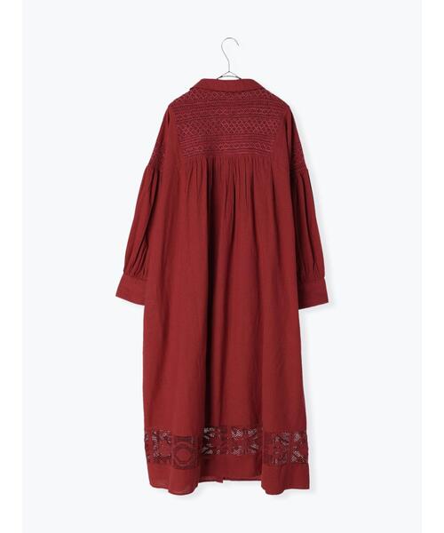 「TSUHARU by Samansa Mos2」 長袖ワンピース フリ- ブラック レディース_画像3