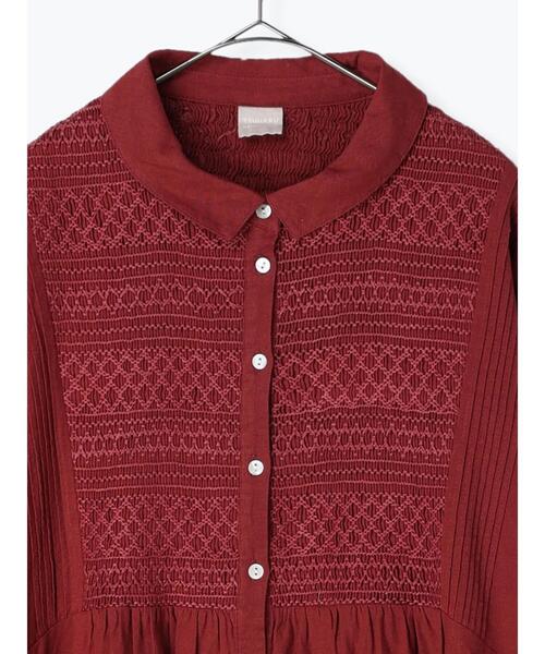 「TSUHARU by Samansa Mos2」 長袖ワンピース フリ- ブラック レディース_画像4