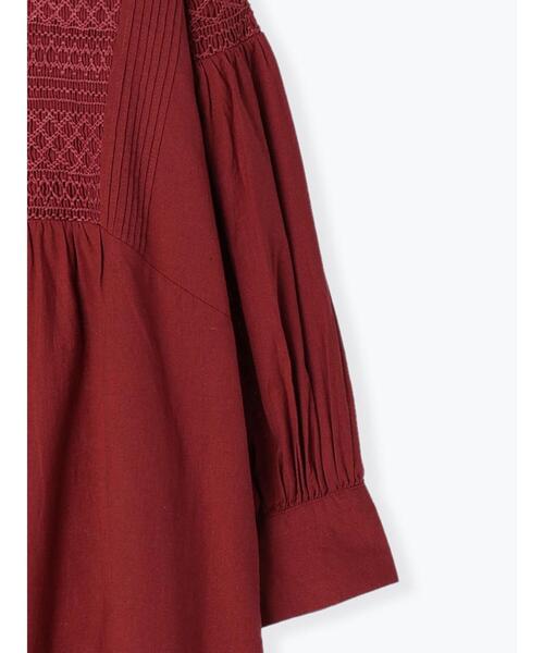 「TSUHARU by Samansa Mos2」 長袖ワンピース フリ- ブラック レディース_画像5