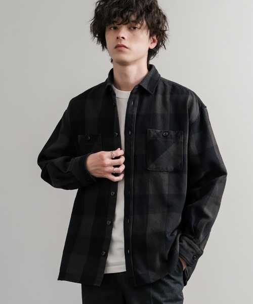 「Audience」 「Upscape Audience」長袖シャツ L ブラック メンズ_画像3