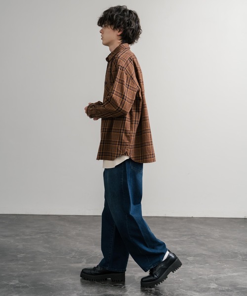 「Audience」 「Upscape Audience」長袖シャツ L ブラック メンズ_画像7