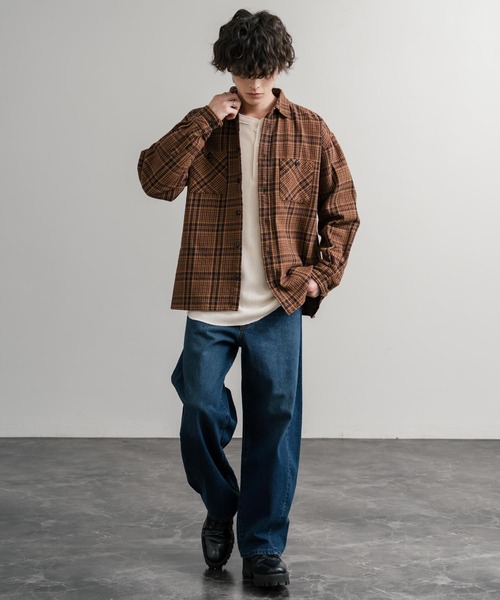 「Audience」 「Upscape Audience」長袖シャツ L ブラック メンズ_画像8