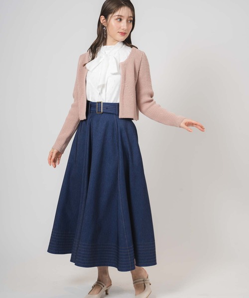 「NOELA」 デニムスカート M ネイビー レディース_画像9