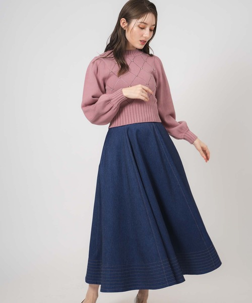 「NOELA」 デニムスカート M ネイビー レディース_画像10