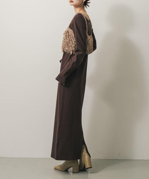 SENSE OF PLACE by URBAN RESEARCH 長袖ワンピース ONE ブラウン