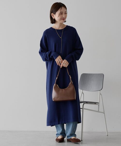 「AMERICAN HOLIC」 長袖ワンピース L ブラック レディース_画像2