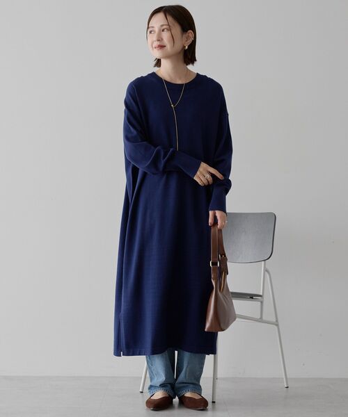 「AMERICAN HOLIC」 長袖ワンピース L ブラック レディース_画像3