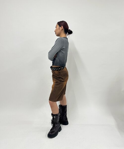 「WHO'S WHO gallery」 「SLOPPY」長袖カットソー FREE ライトグレー レディース_画像6