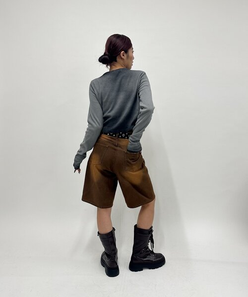 「WHO'S WHO gallery」 「SLOPPY」長袖カットソー FREE ライトグレー レディース_画像7