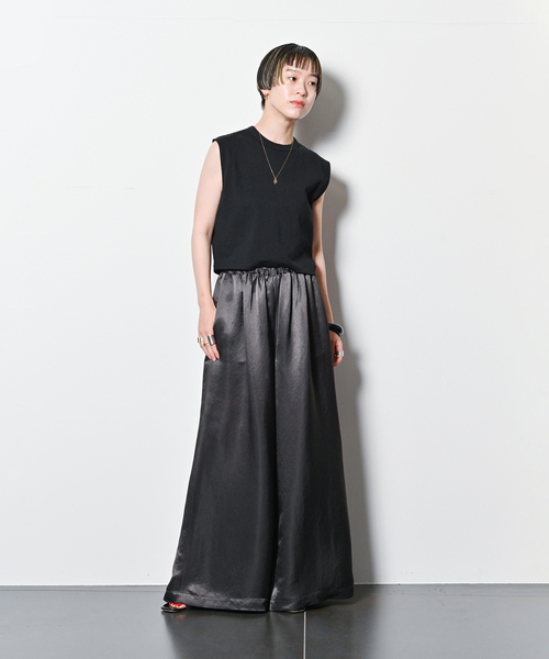 「CITYSHOP」 イージーパンツ 38 ブラウン レディース_画像6