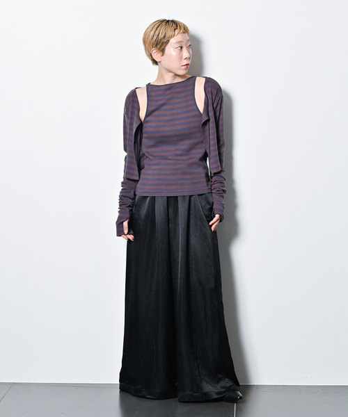 「CITYSHOP」 イージーパンツ 38 ブラウン レディース_画像7