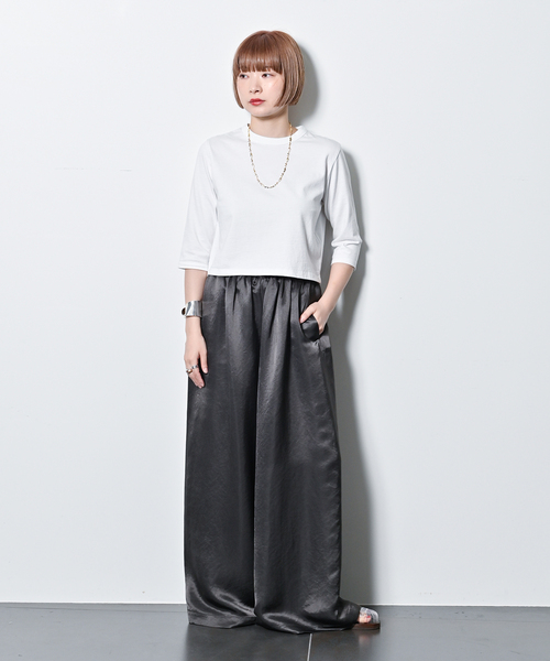 「CITYSHOP」 イージーパンツ 38 ブラウン レディース_画像8