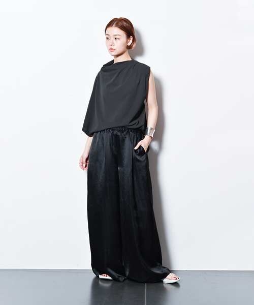 「CITYSHOP」 イージーパンツ 38 ブラウン レディース_画像9