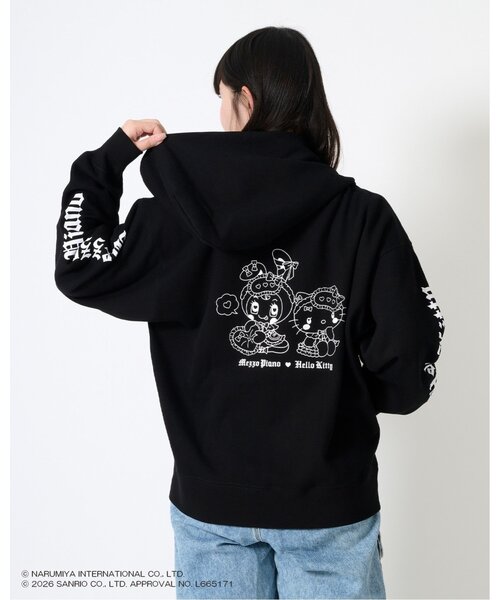 Pinkspink新品Tシャツとハローキティパーカー サンリオ Sanrio ハローキティ サンリオ キャラクターズ パーカー 総柄