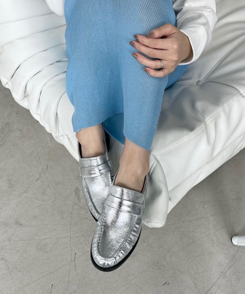 「SANSeLF」 シューズ 38 シルバー レディース_画像5