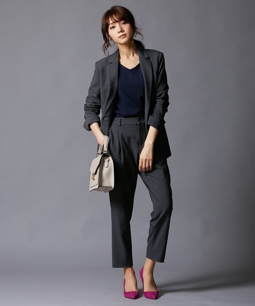 「7days Life Styling」 パンツスーツ M チャコールグレー レディース_画像6