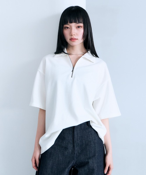 RAGEBLUE（レイジブルー） tシャツ Pigment Half Zip T-Shirt