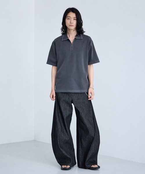 RAGEBLUE（レイジブルー） tシャツ Pigment Half Zip T-Shirt