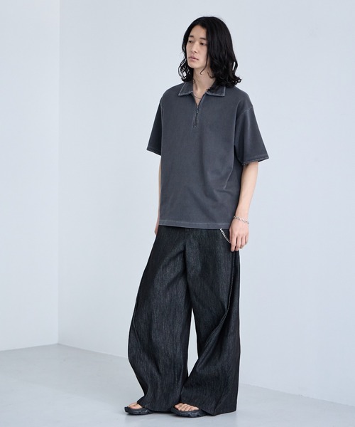 RAGEBLUE（レイジブルー） tシャツ Pigment Half Zip T-Shirt