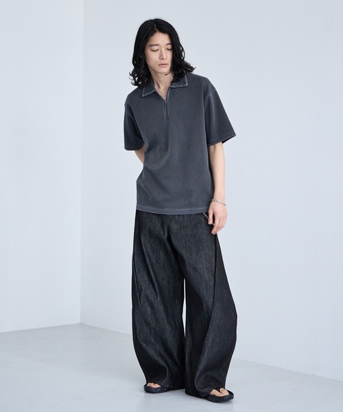RAGEBLUE（レイジブルー） tシャツ Pigment Half Zip T-Shirt