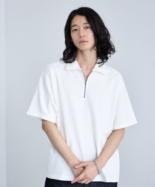 RAGEBLUE（レイジブルー） tシャツ Pigment Half Zip T-Shirt