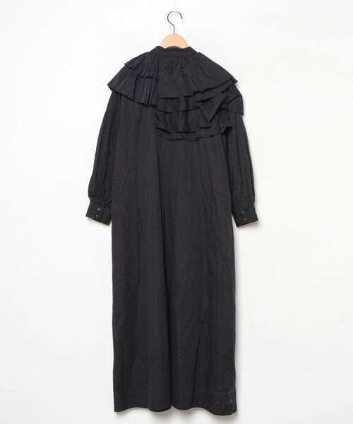「CAROLINA GLASER」 長袖ワンピース ONE SIZE ブラック レディース_画像2