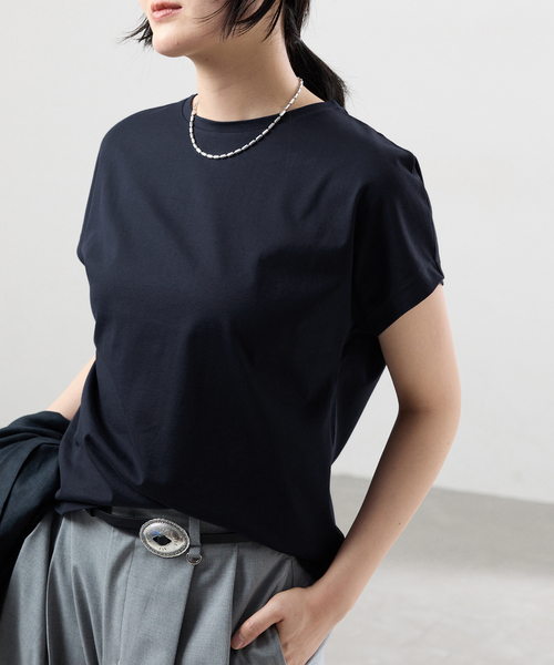 IENA（イエナ） tシャツ ATON/エイトン SUVIN 60/2 CAP SLEEVE Tシャツ