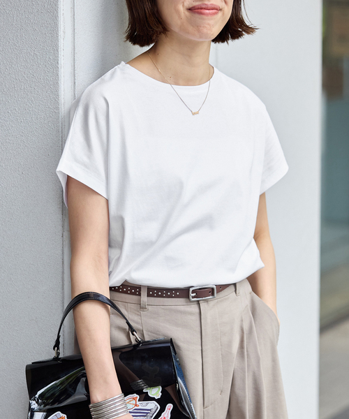 IENA（イエナ） tシャツ ATON/エイトン SUVIN 60/2 CAP SLEEVE Tシャツ