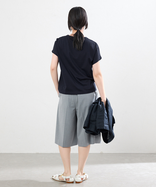 IENA（イエナ） tシャツ 半袖 ATON/エイトン SUVIN 60/2 CAP SLEEVE T