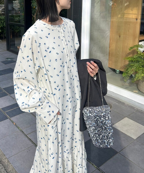 「mystic」 長袖ワンピース 2 アイボリー レディース_画像5