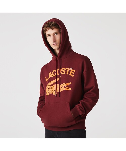 LACOSTE（ラコステ） プルオーバーパーカー 3 ワインレッド メンズ