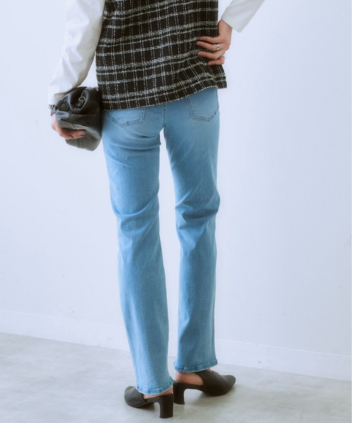 「SMILE LAND」 デニムパンツ L ネイビー レディース_画像5