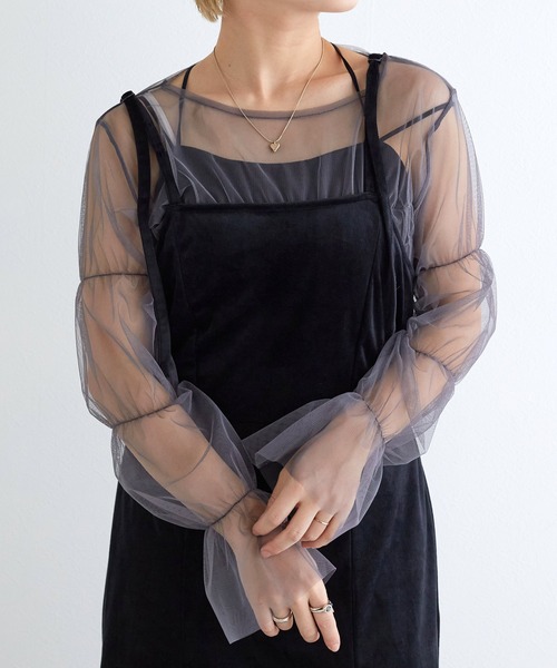 「w closet」 長袖ブラウス FREE ベージュ レディース_画像2