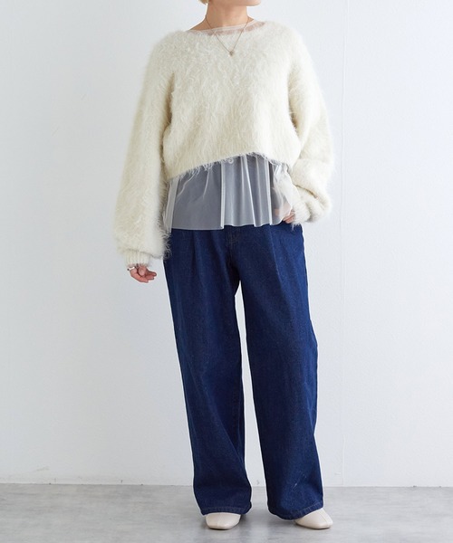 「w closet」 長袖ブラウス FREE ベージュ レディース_画像5