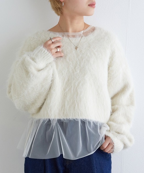 「w closet」 長袖ブラウス FREE ベージュ レディース_画像6