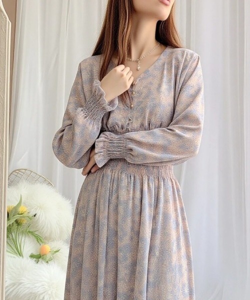 「cammie」 長袖ワンピース L ピンク レディース_画像6