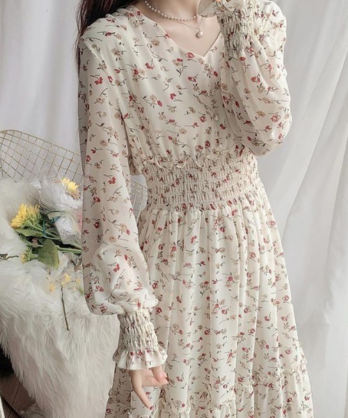 「cammie」 長袖ワンピース L ピンク レディース_画像8