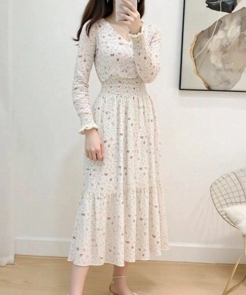 「cammie」 長袖ワンピース L ピンク レディース_画像9
